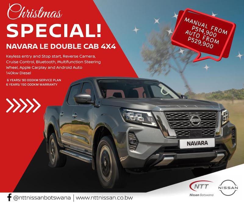 Nissan Navara Le Double Cab 4×4 - NTT Nissan Botswana - New, Used & Demo Cars for Sale in South Africa