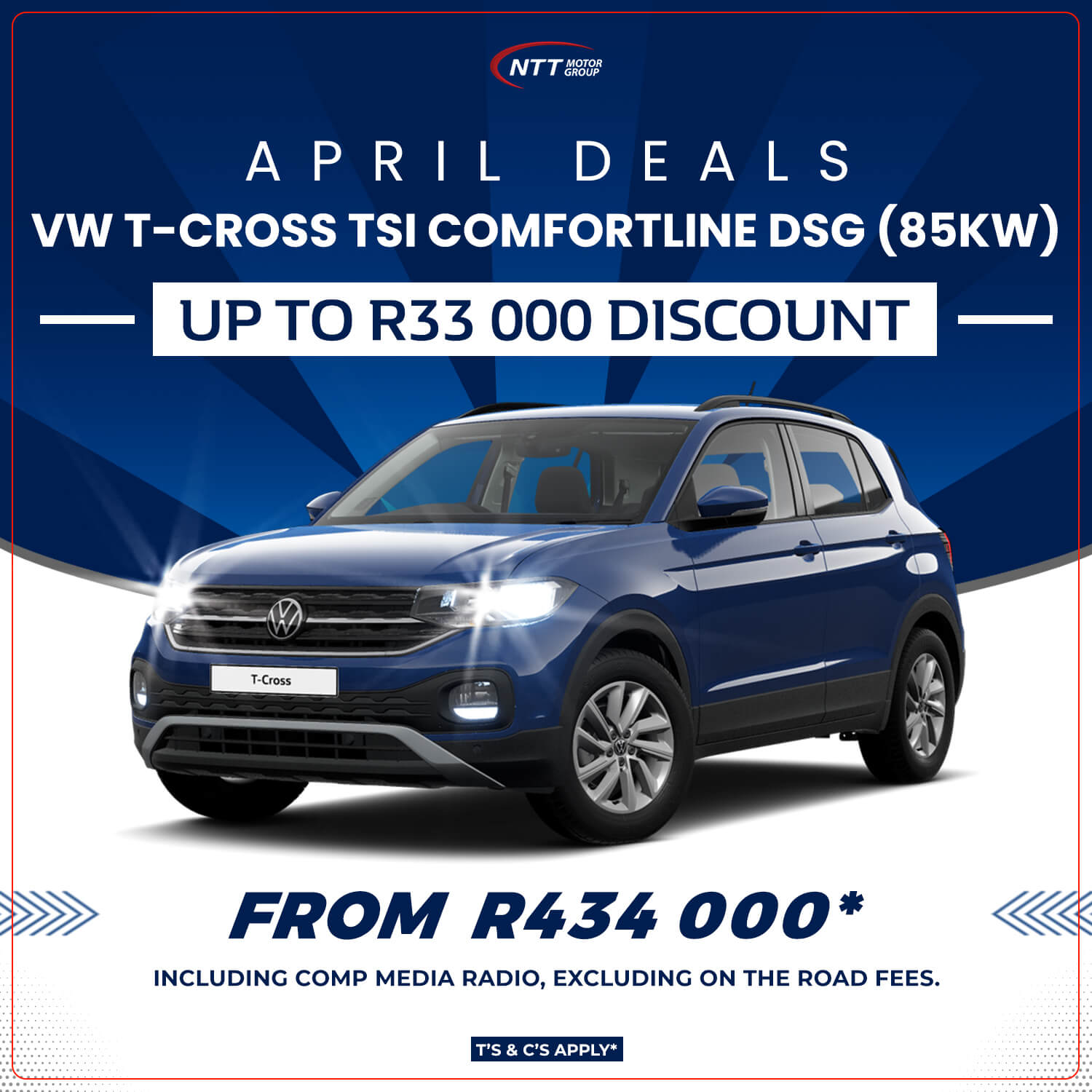 VW T-CROSS TSI COMFORTLINE DSG - NTT Volkswagen - New, Used & Demo Cars for Sale in South Africa