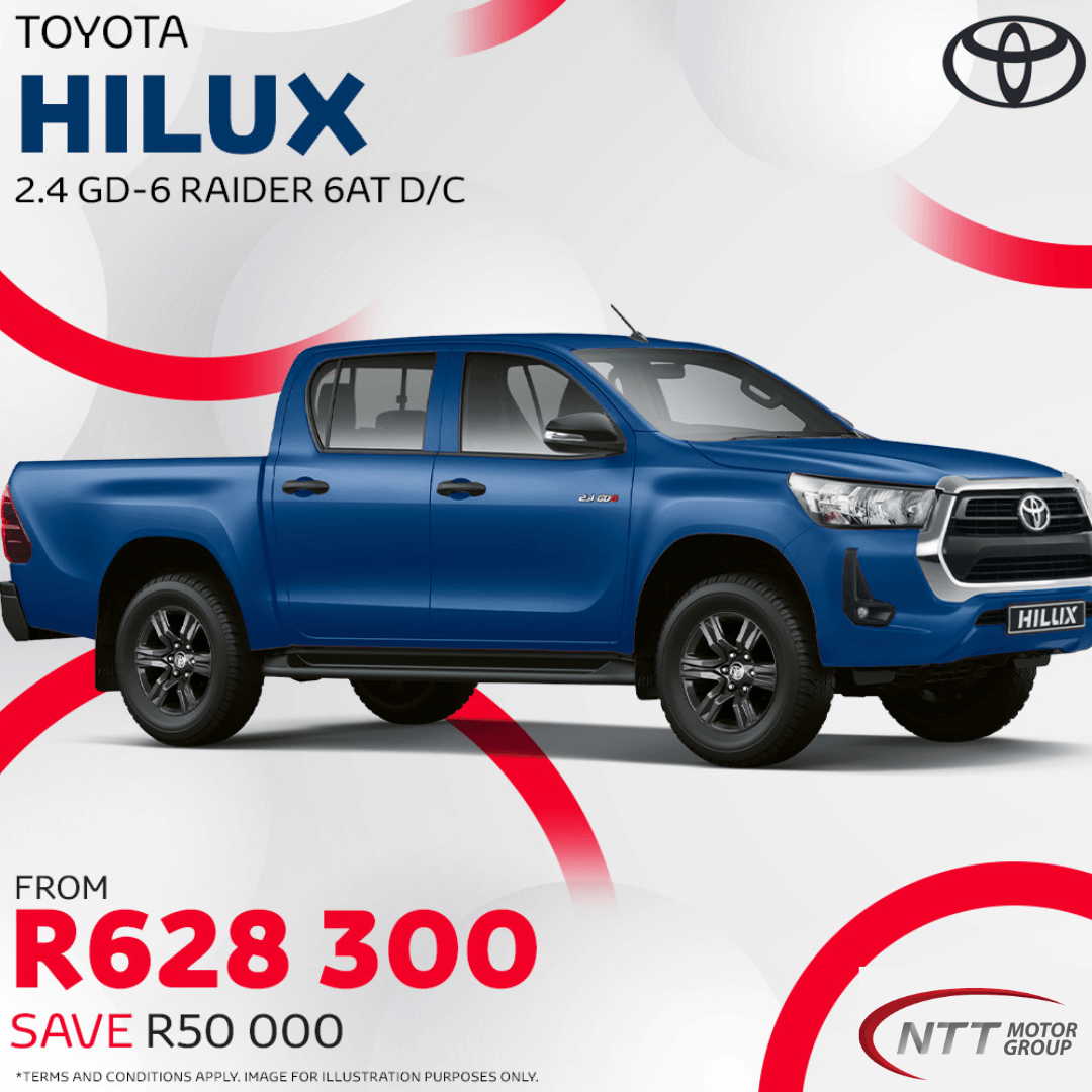 TOYOTA HILUX 2.4 GD-6 RAIDER 6AT  - NTT Toyota - New, Used & Demo Cars for Sale in South Africa