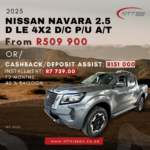 NISSAN NAVARA 2.5 D LE 4X2 D/C P/U A/T Special Offer