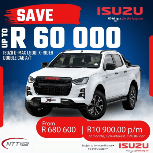 ISUZU D-MAX 1.9DDI X-RIDER DOUBLE CAB A/T image from NTT Motor Group