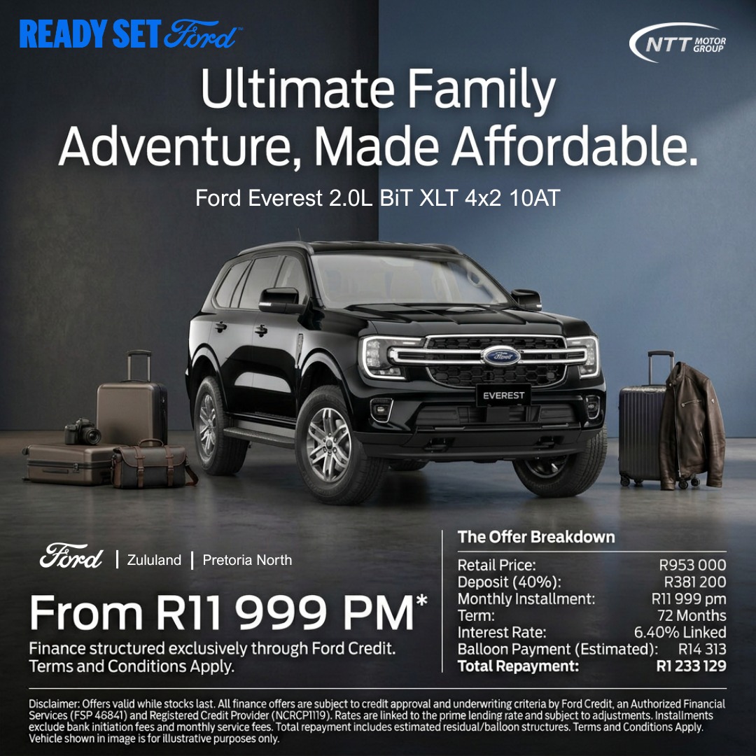 Ford Everest 2.0 BiT XLT 4×2 Special Offer