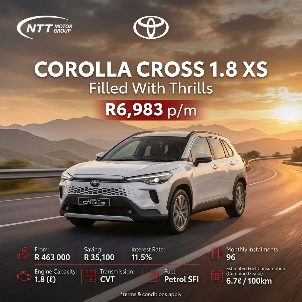 Toyota Corolla Cross 1.8 XS Filled With Thrills image from NTT Motor Group