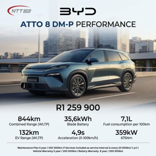 BYD Atto 8 DM-P Performance image from NTT Motor Group