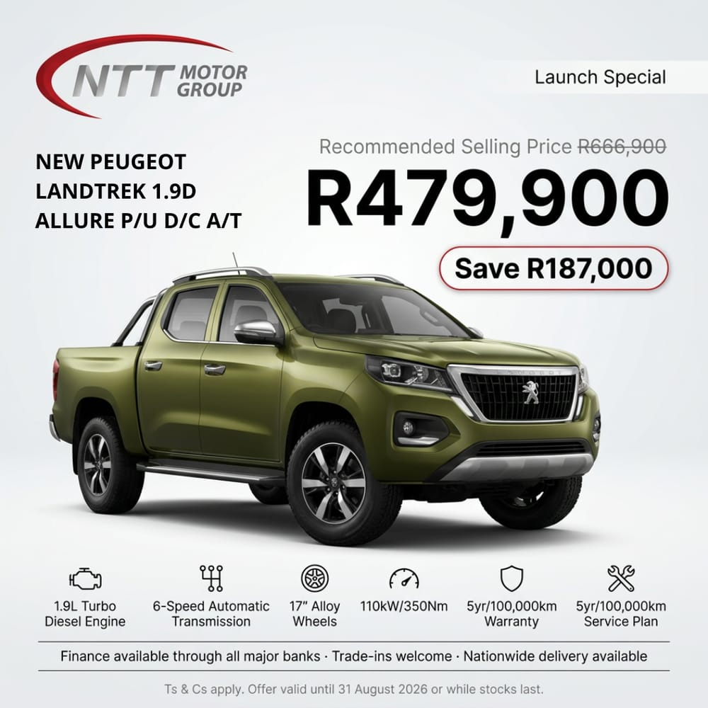 Peugeot Landtrek 1.9D Allure P/U D/C A/T Special Offer