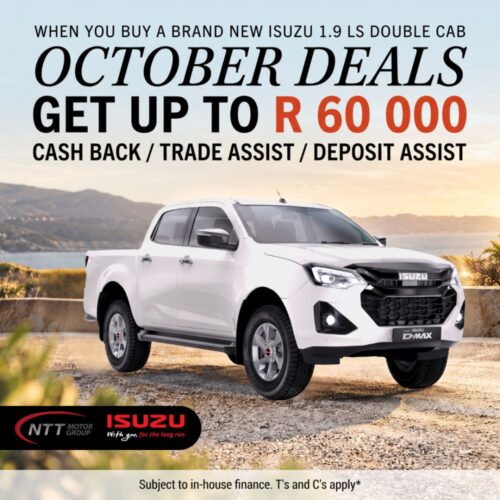 Isuzu D-MAX 1.9 LS Double Cab October Cashback Deal