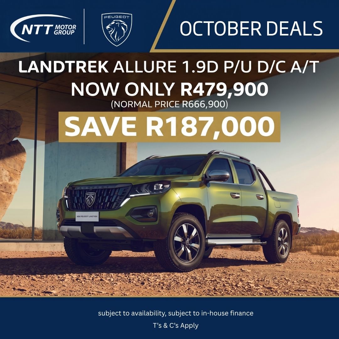 Peugeot Landtrek Allure 1.9D P/U D/C A/T October Deal Special Offer