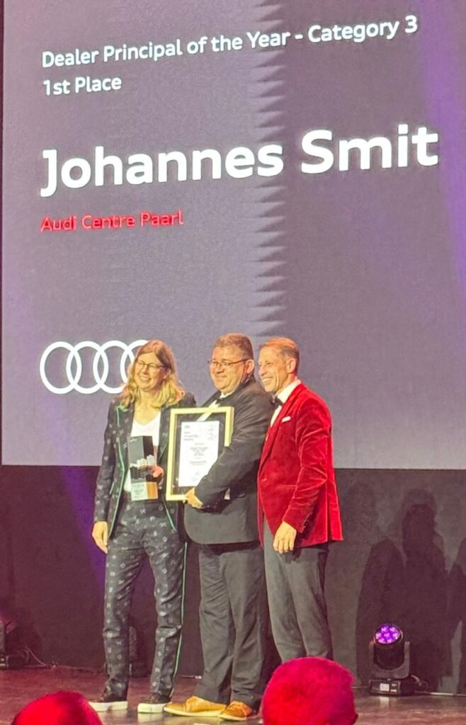 Dealer Principal of the Year (Cat 3, 1st Place) — Johannes Smit · Audi Centre Paarl