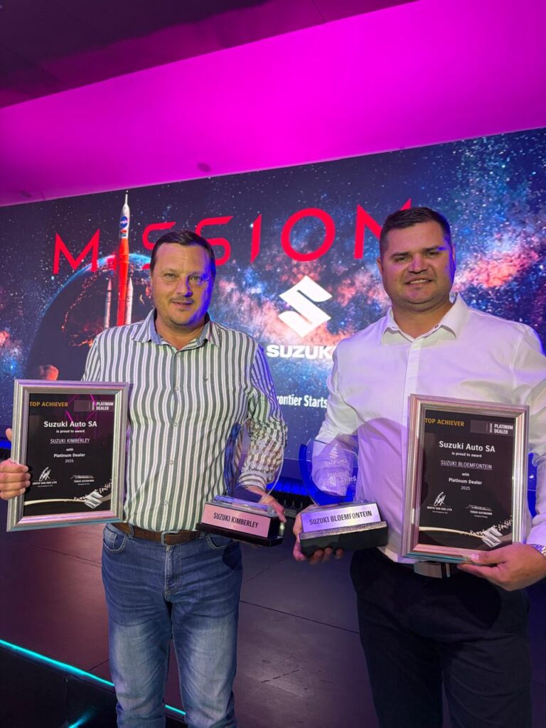 Suzuki Platinum Dealer — Top Achiever — NTT Suzuki Kimberley · NTT Suzuki Bloemfontein